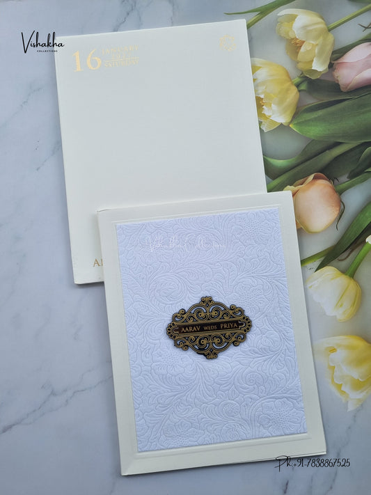Semi Box Hindu Muslim Christian Sikh Jain invitation Cards SN-217 – image 1
