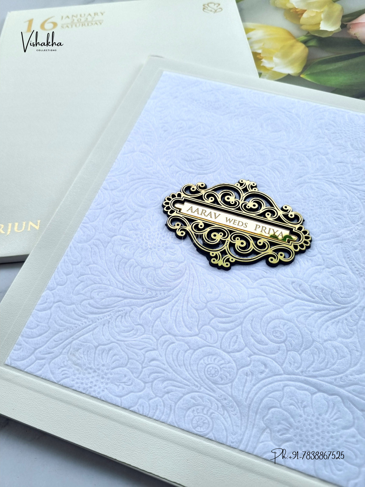 Semi Box Hindu Muslim Christian Sikh Jain invitation Cards SN-217 – image 2