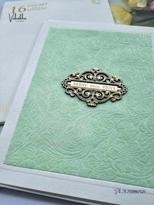 Semi Box Hindu Muslim Christian Sikh Jain invitation Cards SN-218 – image 2