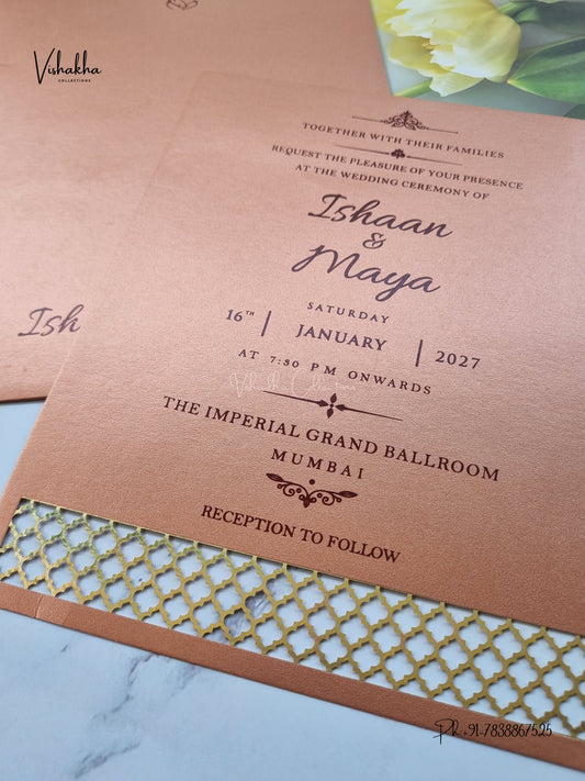MDF Board Laser Cut Hindu Muslim Christian Sikh Jain invitation Cards SN-220 – image 2