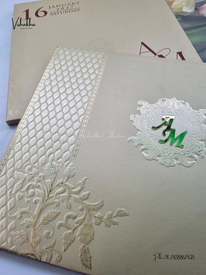 Semi Box Padded Hindu Muslim Christian Sikh Jain invitation Cards SN-257 – image 2