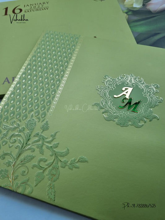 Semi Box Padded Hindu Muslim Christian Sikh Jain invitation Cards SN-258 – image 2