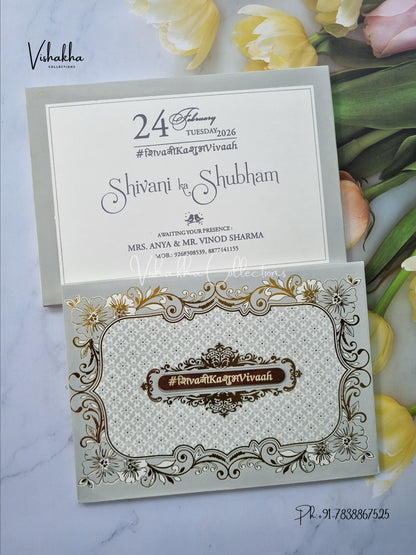 Hindu Muslim Christian Sikh Padded invitation Cards ATS-1303