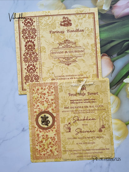 Ganesh Ji Hindu Sikh invitation Cards ATS-1560CRM