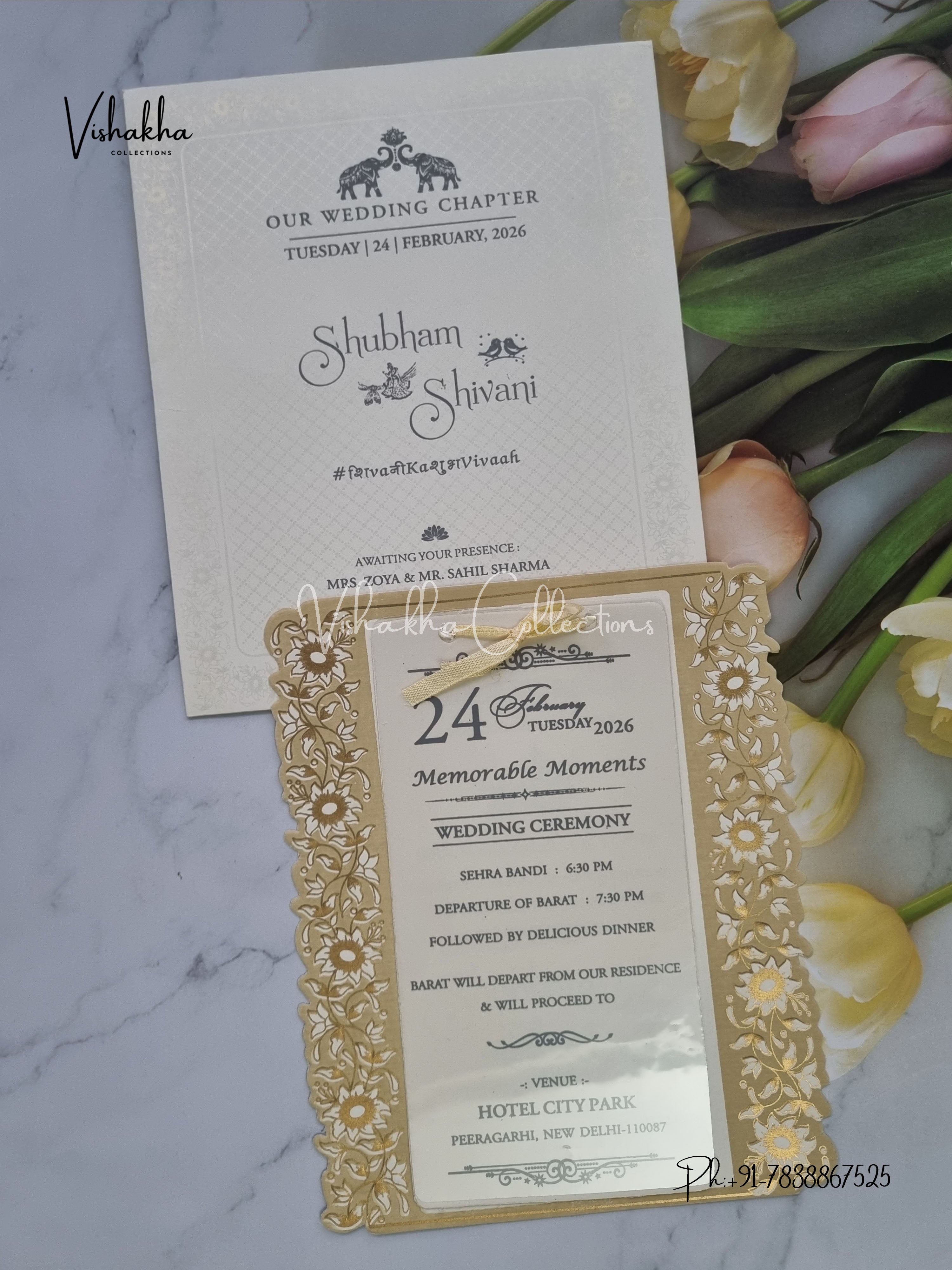 Floral Invitation Card for All Faiths