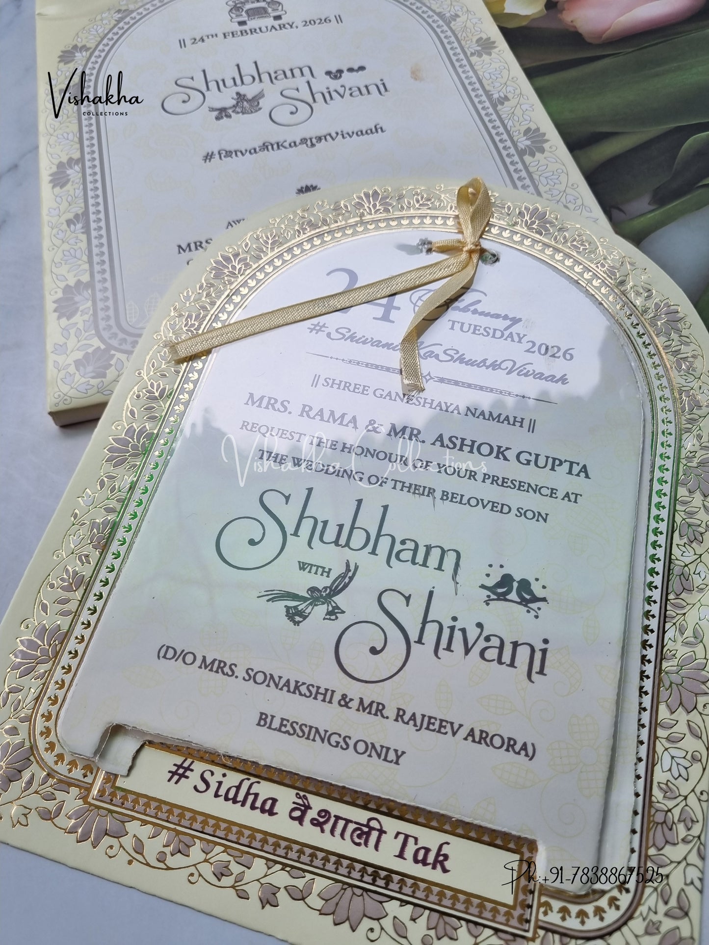 Semi Box Hindu Muslim Christian Sikh invitation Cards ATS-1644