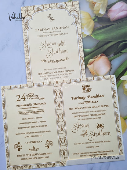 Ganesh Ji Hindu Sikh invitation Cards ATS-1705