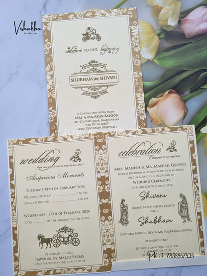 Hindu Muslim Christian Sikh invitation Cards ATS-1707