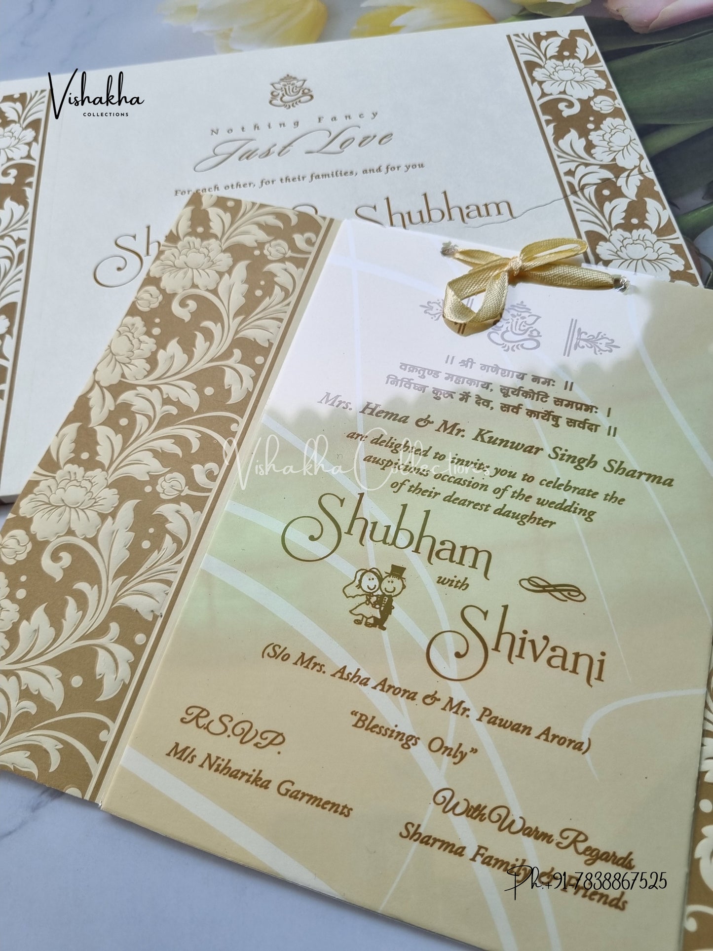 Semi Box Hindu Muslim Christian Sikh invitation Cards ATS-1717