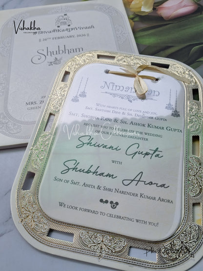 Semi Box Hindu Muslim Christian Sikh invitation Cards ATS-1790