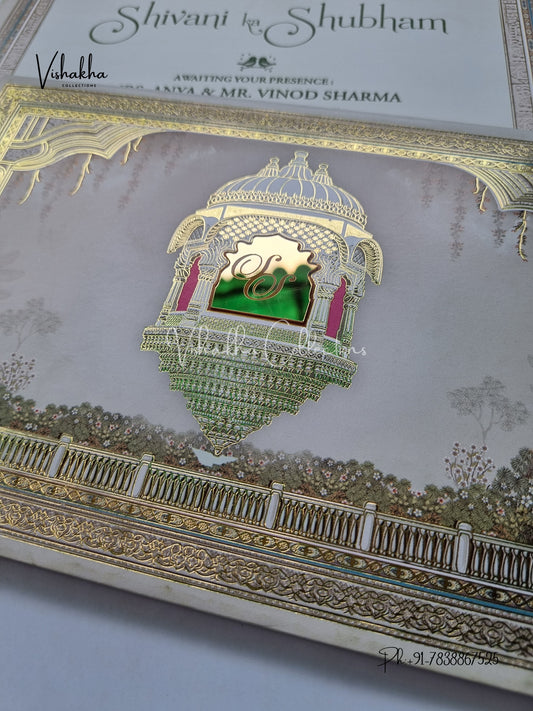 Hindu Muslim Christian Sikh Padded invitation Cards ATS-210