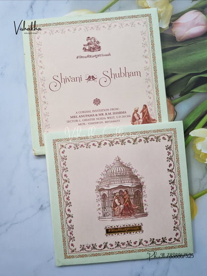 Dulah Dulhan Hindu Sikh Padded invitation Cards ATS-216