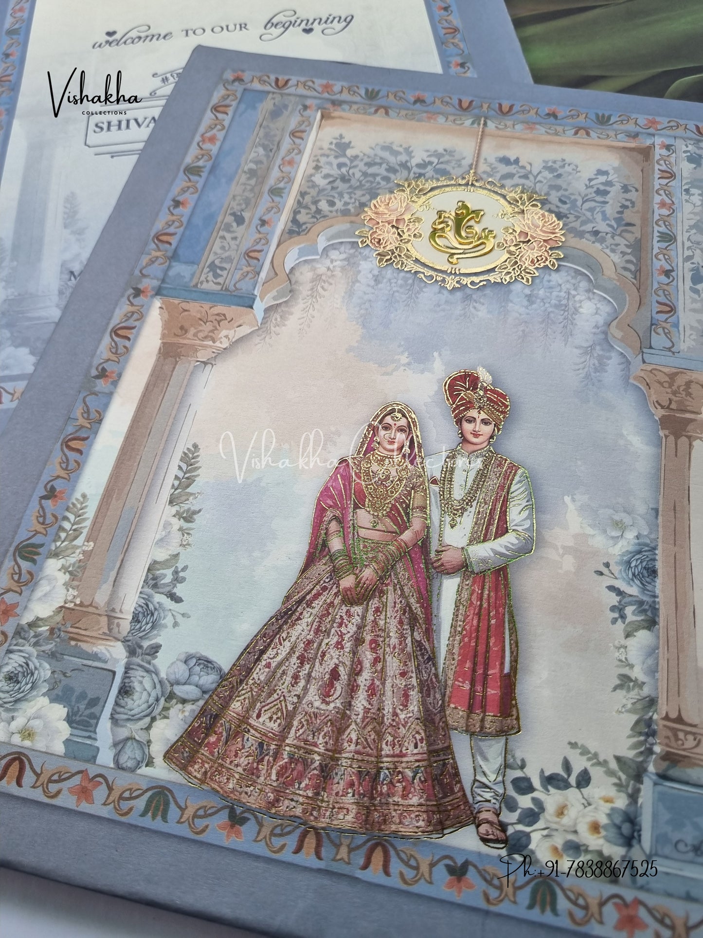 Dulah Dulhan Hindu Sikh Padded invitation Cards ATS-219