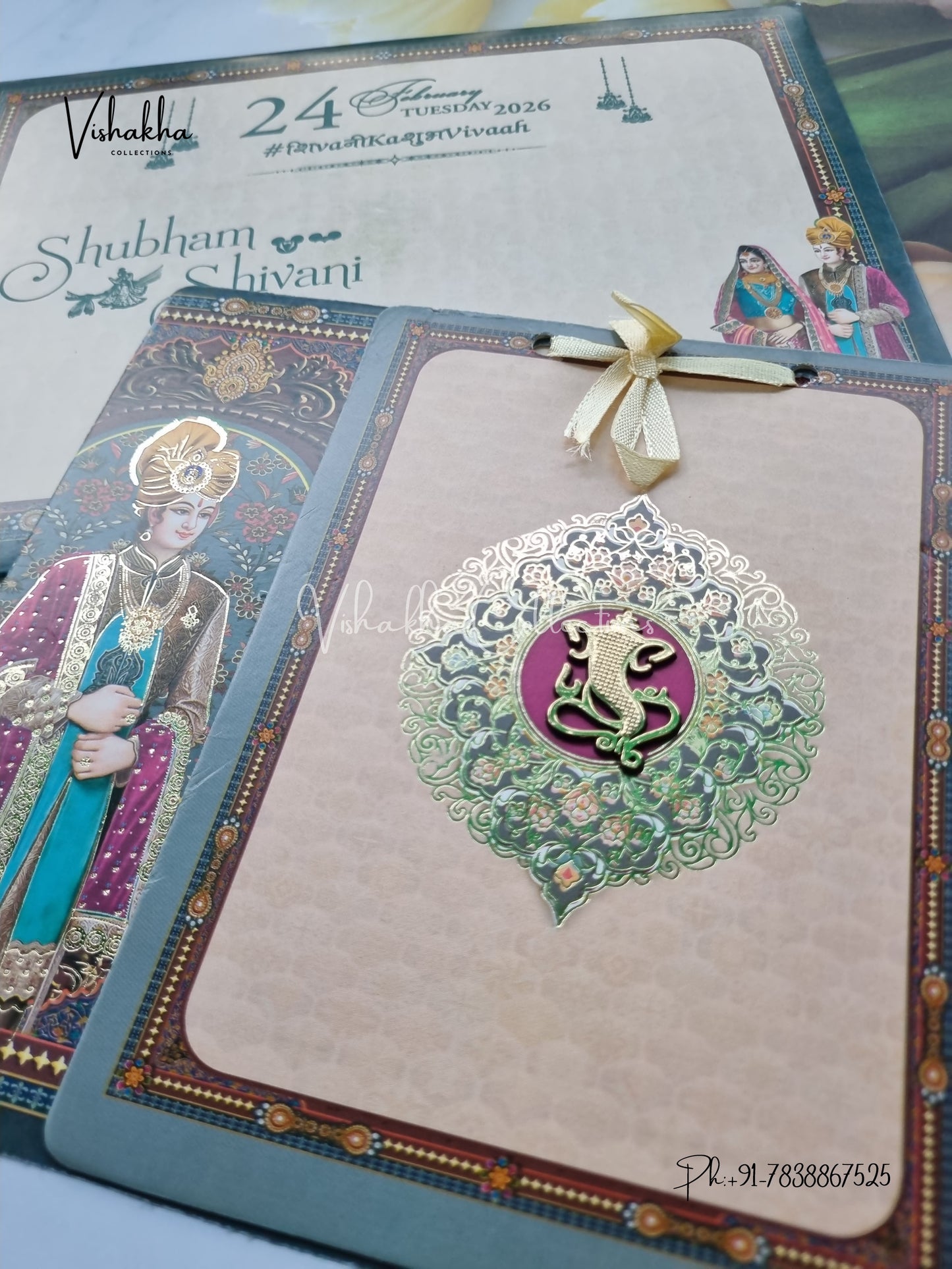 Dulah Dulhan Hindu Sikh invitation Cards ATS-4138