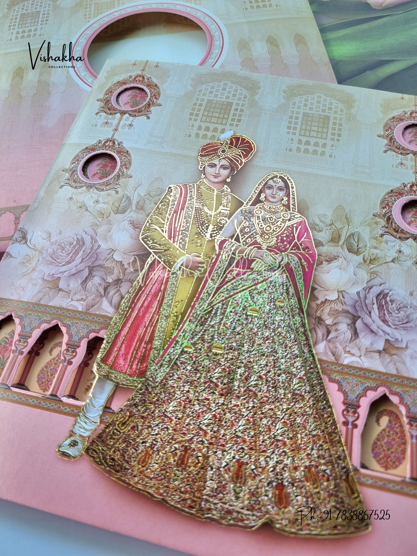 Semi Box Dulah Dulhan Hindu Sikh invitation Cards ATS-5205