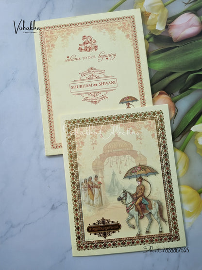 Semi Box Hindu Sikh invitation Cards ATS-5252