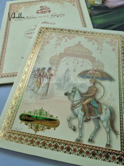 Semi Box Hindu Sikh invitation Cards ATS-5252