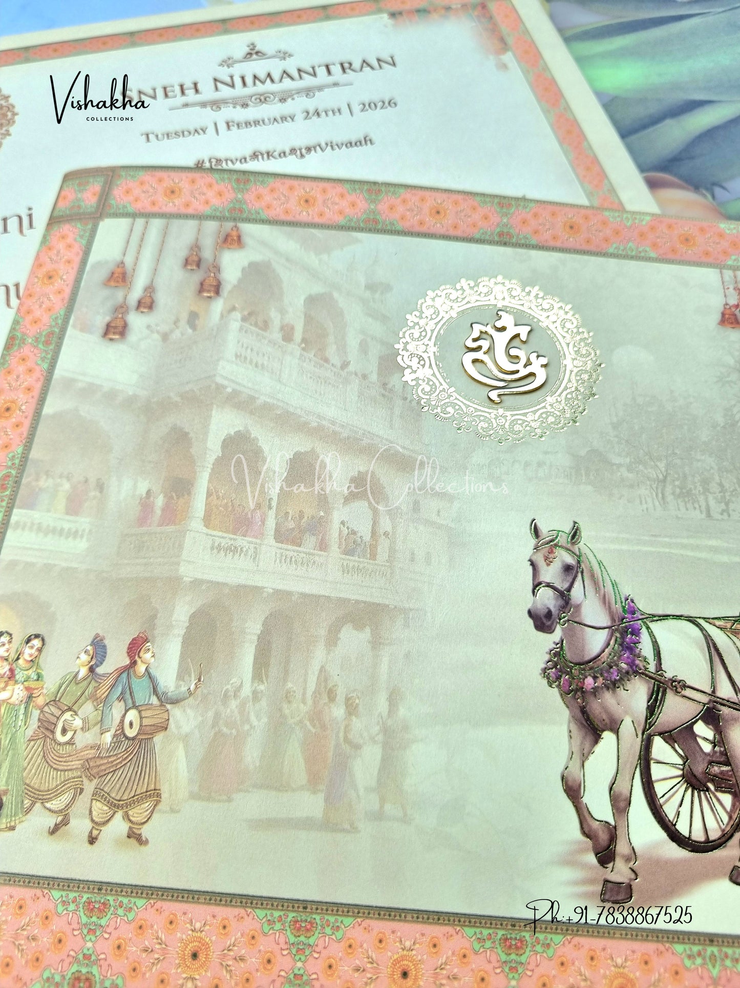 Semi Box Dulah Dulhan Hindu Sikh invitation Cards ATS-5256