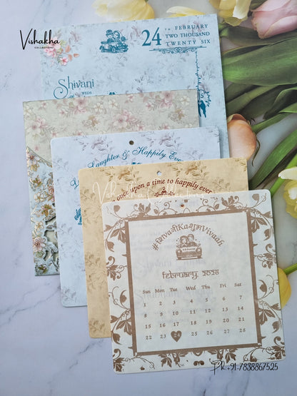 Semi Box Hindu Muslim Christian Sikh Vellum Paper invitation Cards ATS-5263