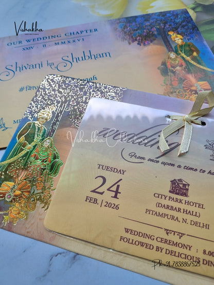 Dulah Dulhan Hindu Sikh invitation Cards ATS-7208