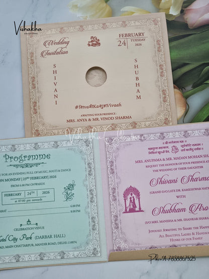 Hindu Muslim Christian Sikh invitation Cards ATS-9202