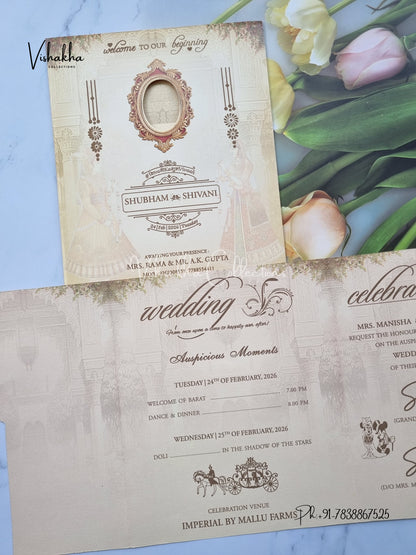 Dulah Dulhan Hindu Sikh invitation Cards ATS-9224
