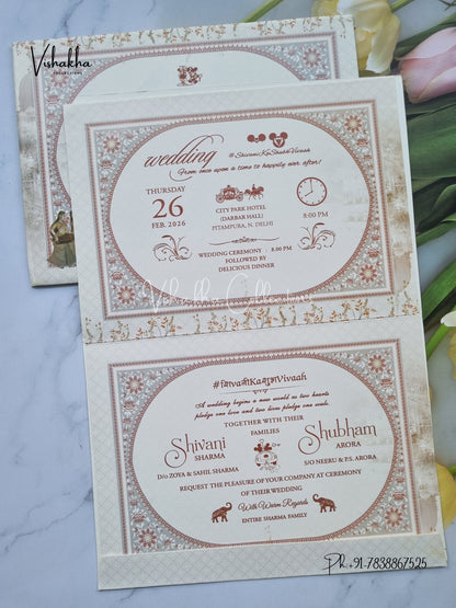 Dulah Dulhan Hindu Sikh invitation Cards ATS-9243