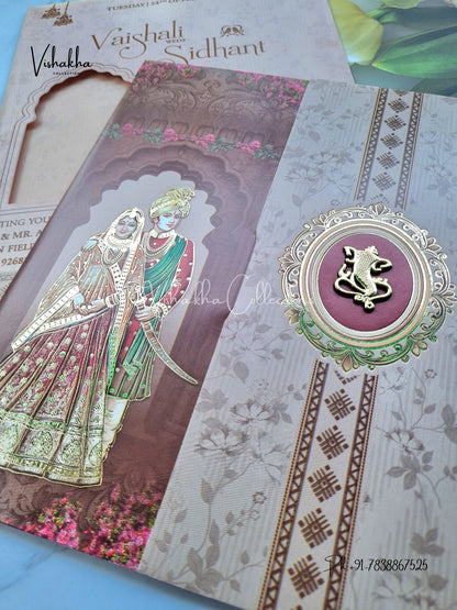 Dulah Dulhan Hindu Sikh invitation Cards ATS-9263