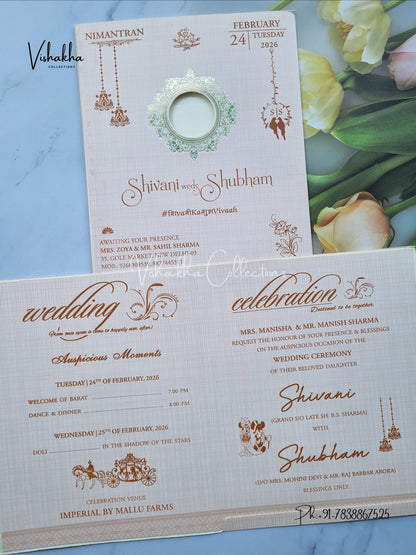 Hindu Muslim Christian Sikh invitation Cards ATS-9267