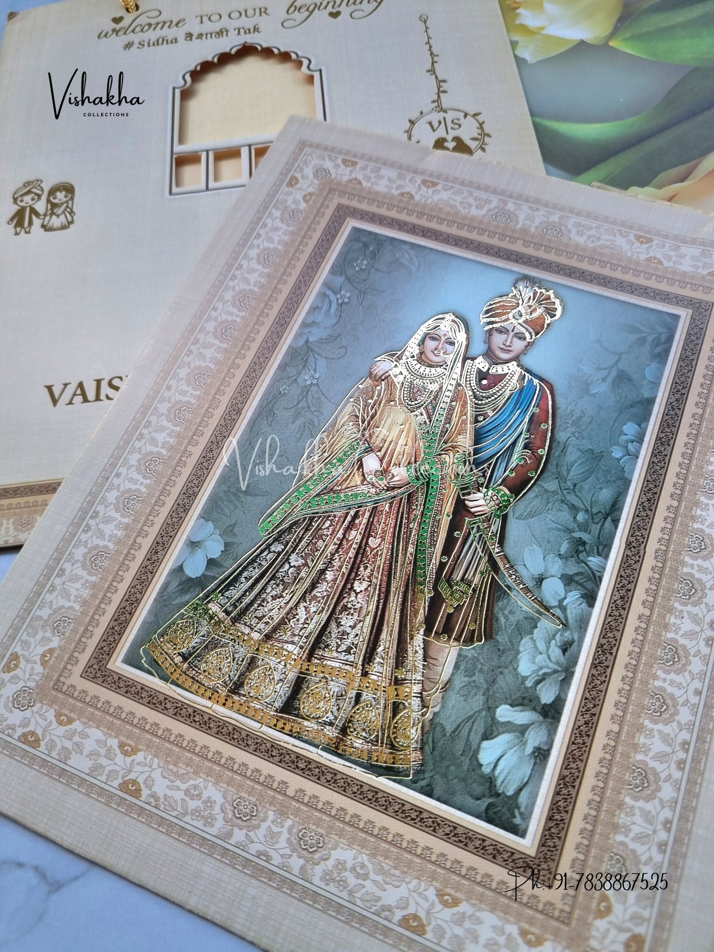Dulah Dulhan Hindu Sikh Carry Bag invitation Cards ATS-9273