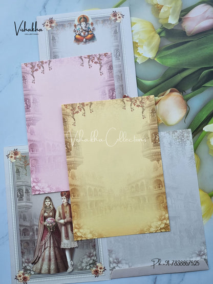 Ganesh Ji Dulah Dulhan Hindu Sikh invitation Cards ATS-9282