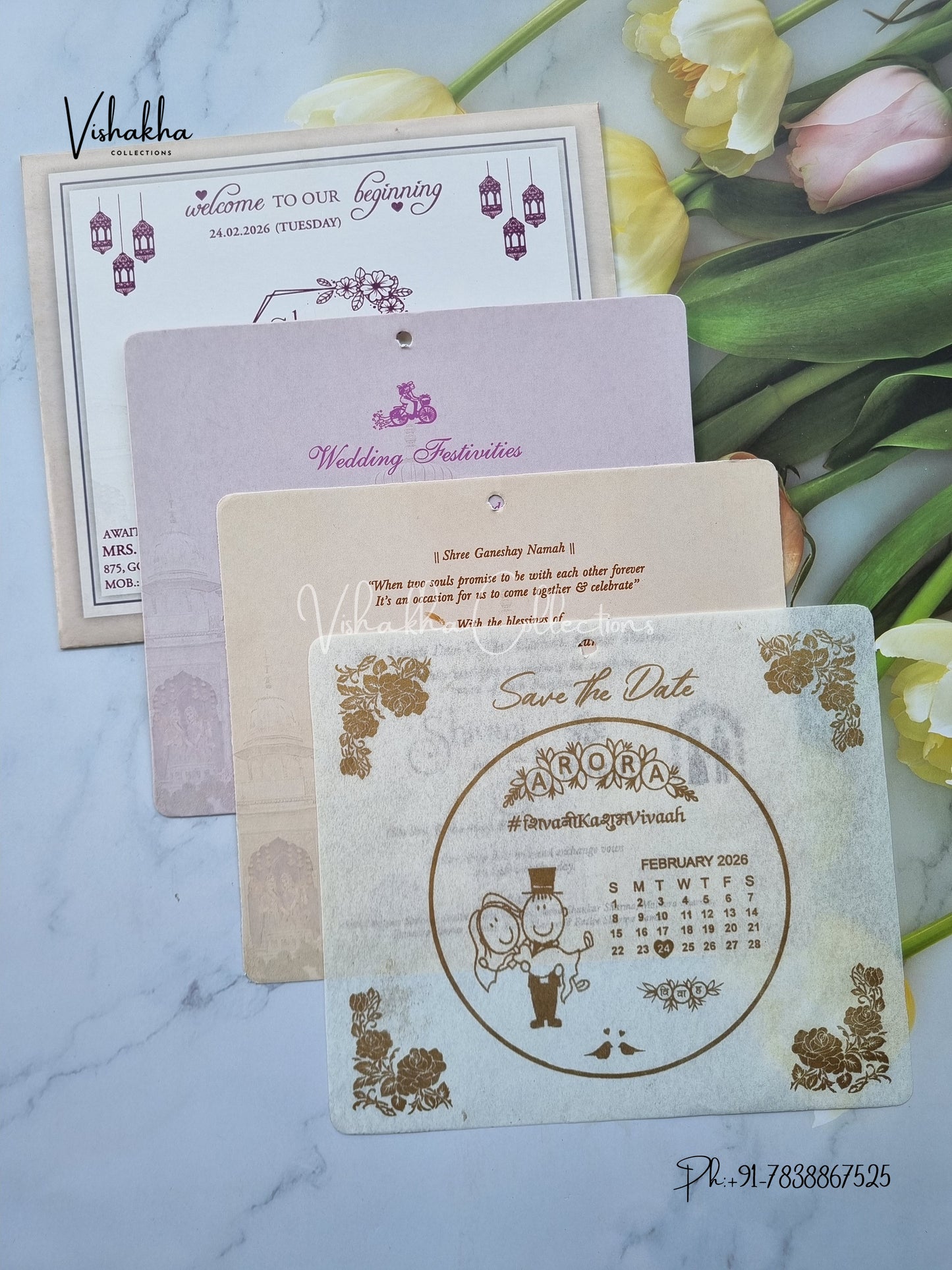 Hindu Muslim Christian Sikh invitation Cards ATS-9283