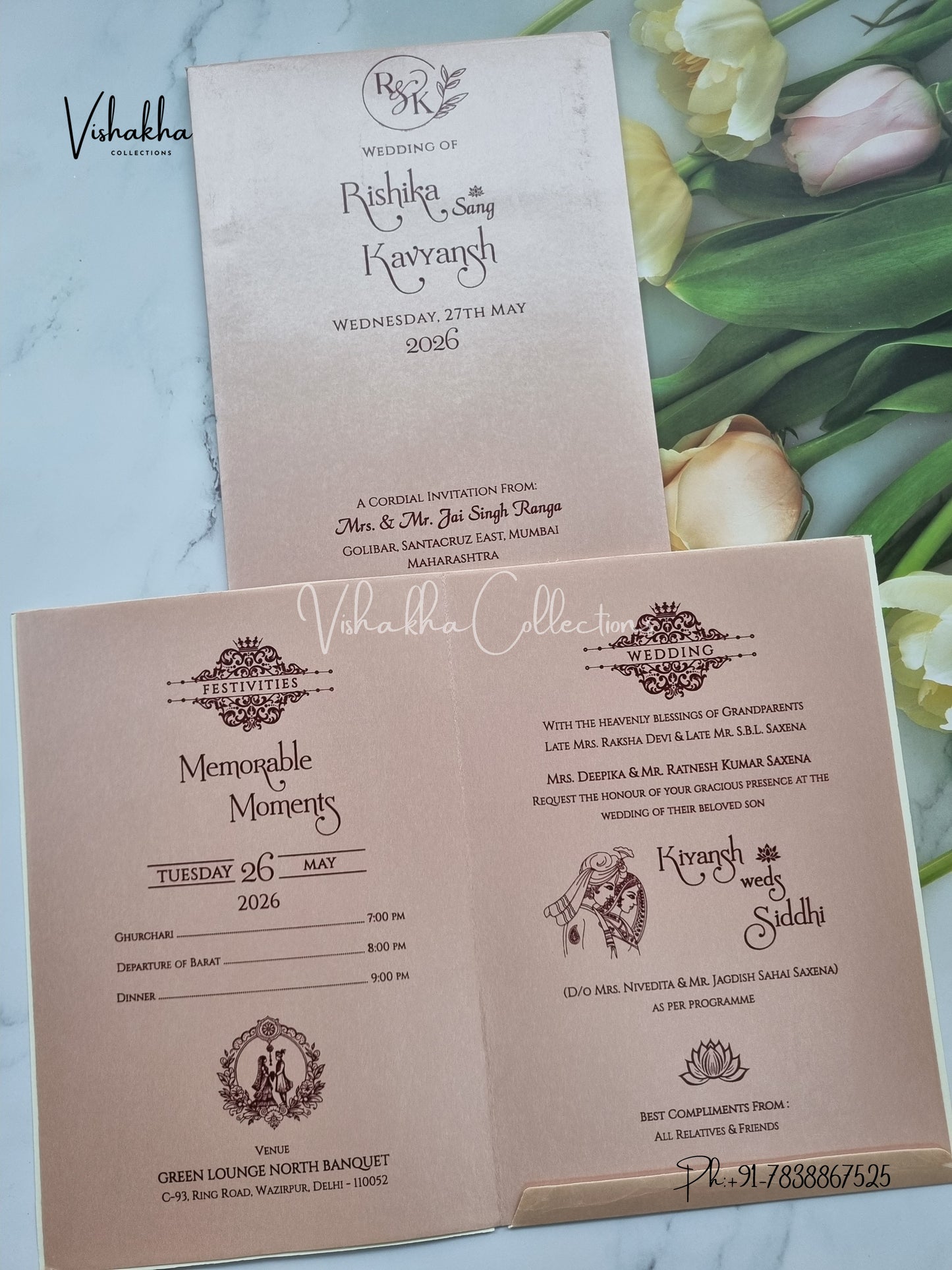 Hindu Muslim Christian Sikh invitation Cards CR-222