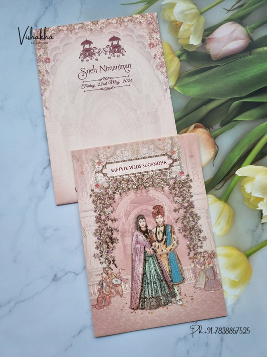 Dulah Dulhan Hindu Sikh invitation Cards CR-5009