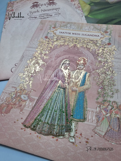 Dulah Dulhan Hindu Sikh invitation Cards CR-5009