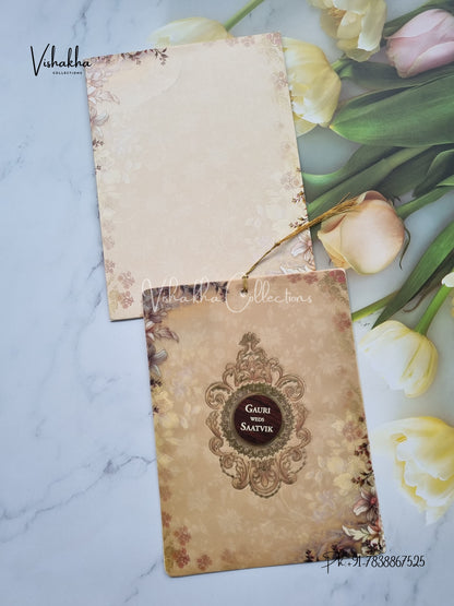 Flower Hindu Muslim Christian Sikh invitation Cards CR-5097