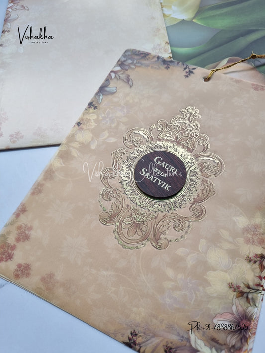 Flower Hindu Muslim Christian Sikh invitation Cards CR-5097