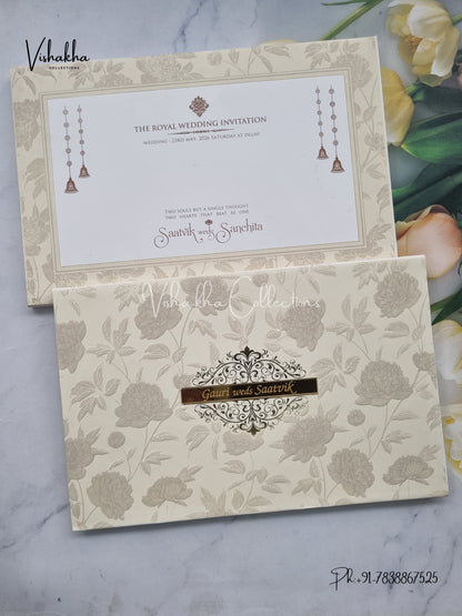 Hindu Muslim Christian Sikh Padded invitation Cards CR-552