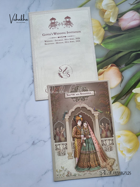 Dulah Dulhan Hindu Sikh invitation Cards CR-7004