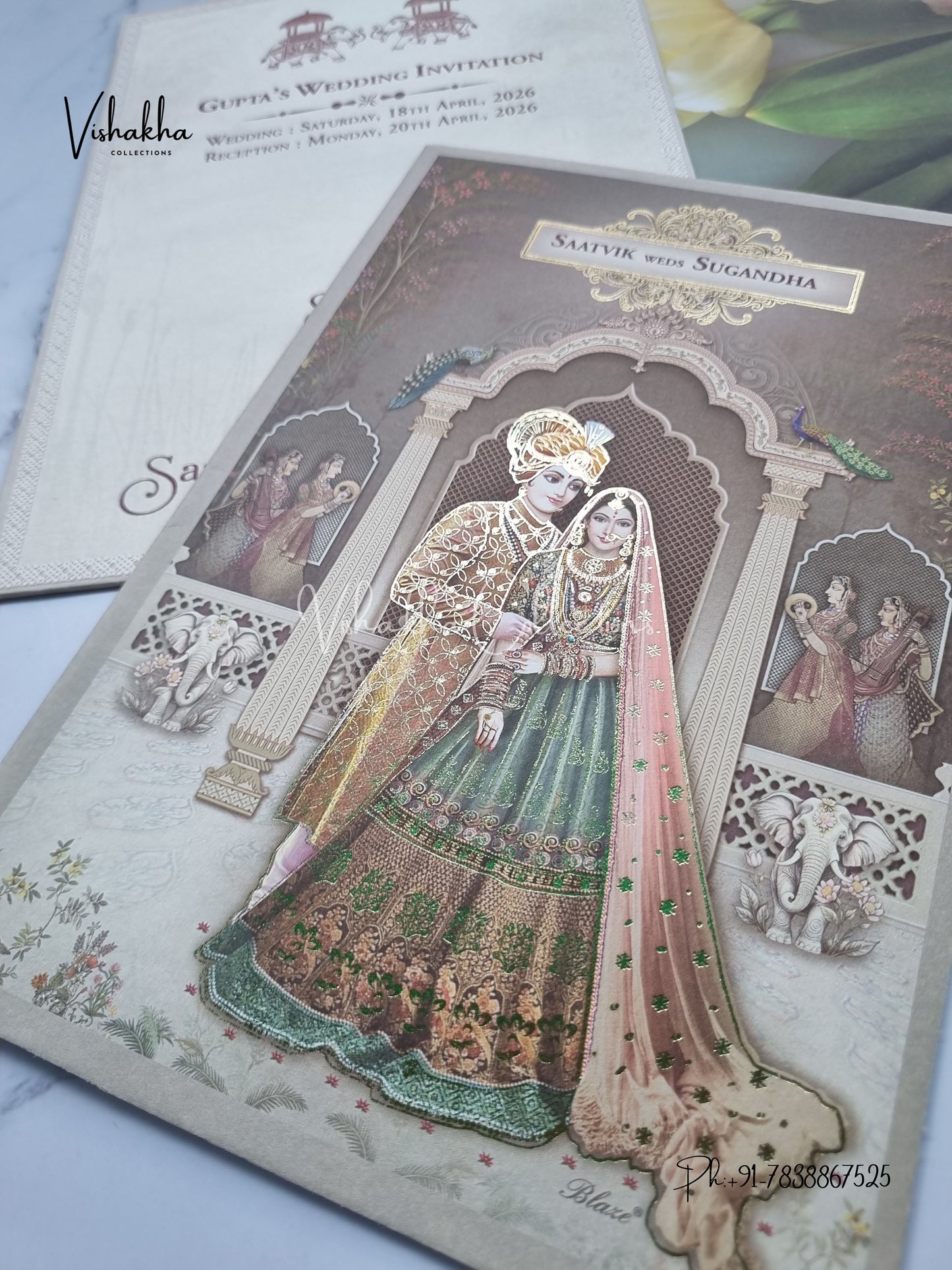 Dulah Dulhan Hindu Sikh invitation Cards CR-7004