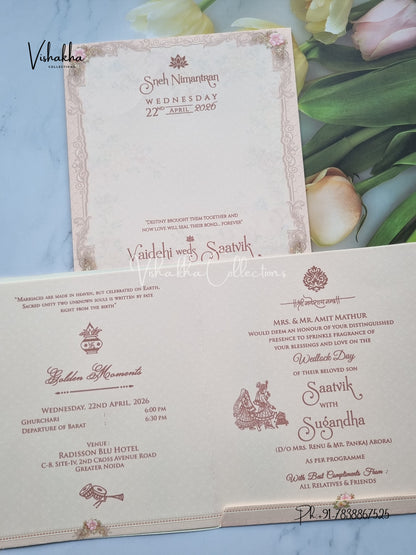 Hindu Muslim Christian Sikh invitation Cards CR-7008