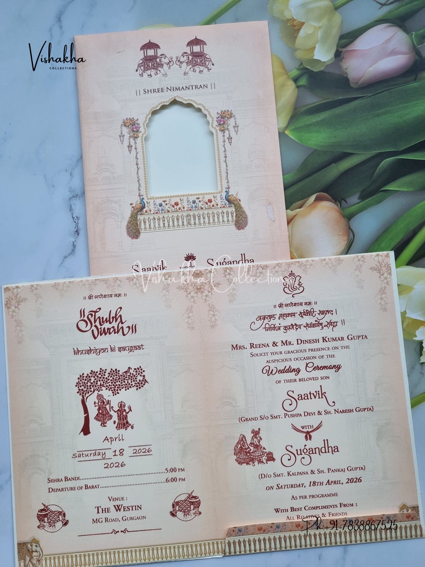 Dulah Dulhan Hindu Sikh invitation Cards CR-7018