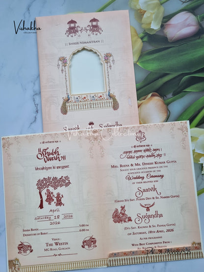 Dulah Dulhan Hindu Sikh invitation Cards CR-7018