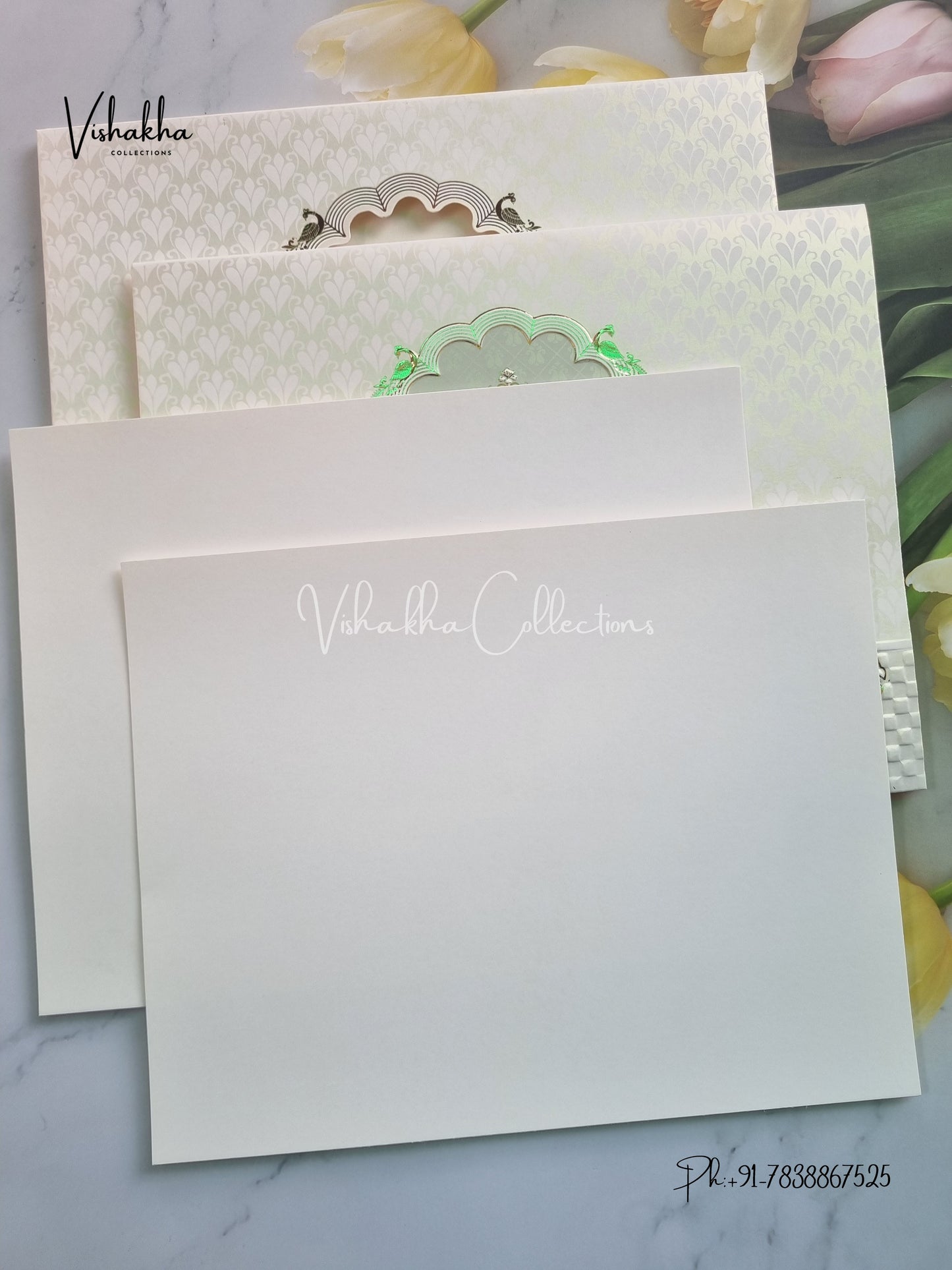 Semi Box Hathi Dulah Dulhan Hindu Sikh invitation Cards CR-701B-1