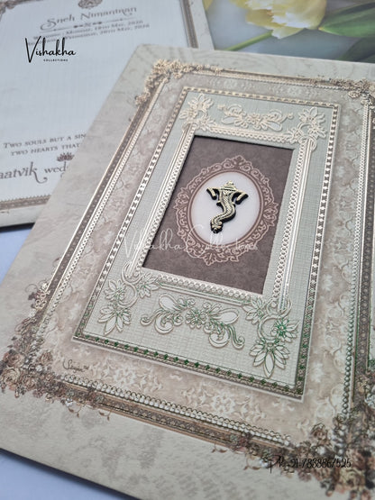 Flower Hindu Muslim Christian Sikh invitation Cards CR-7024