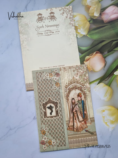 Dulah Dulhan Hindu Sikh invitation Cards CR-7028