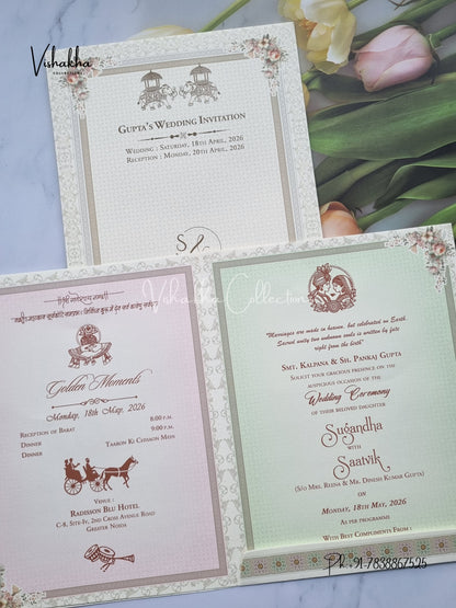 Hindu Muslim Christian Sikh invitation Cards CR-7029