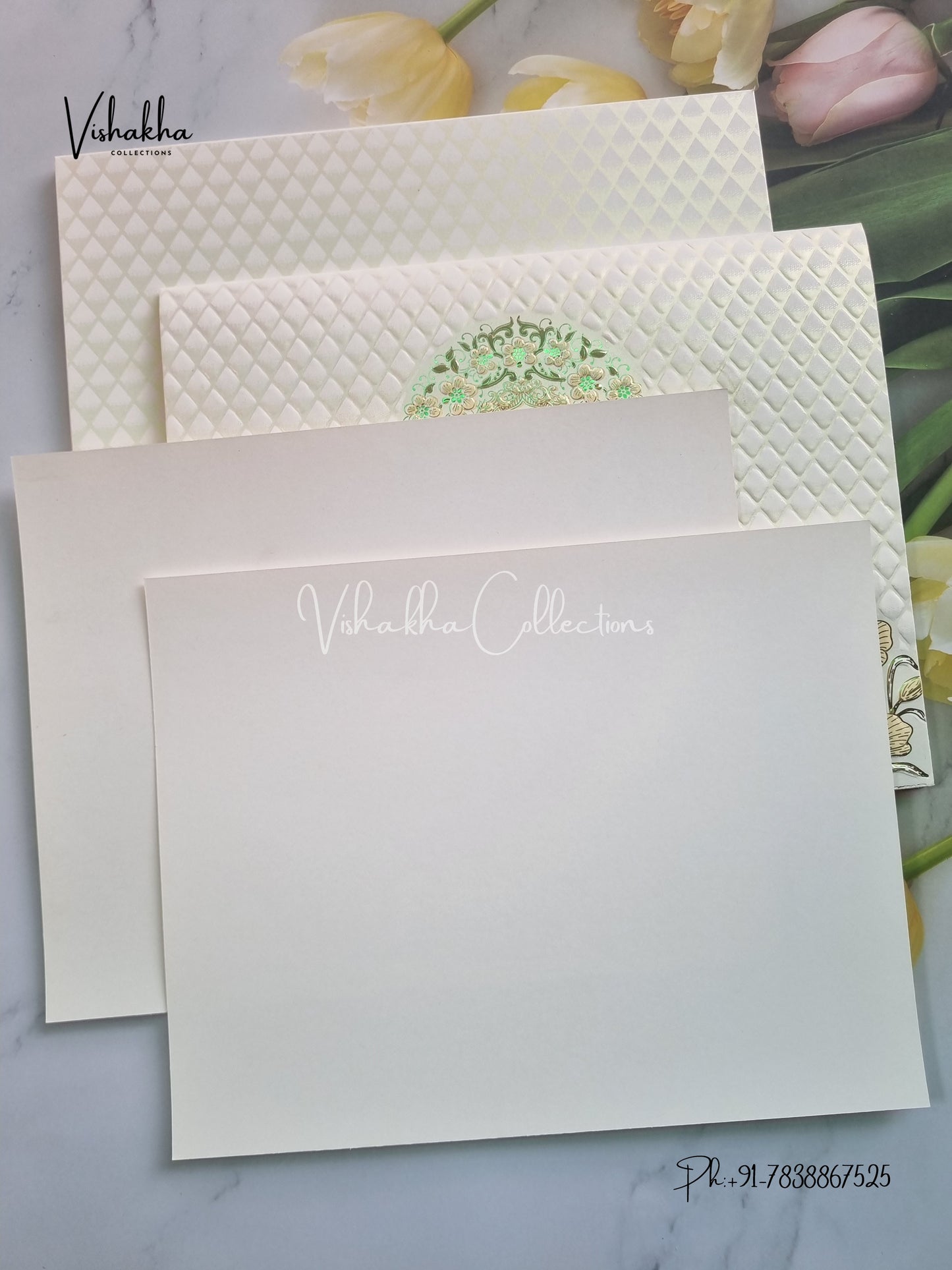 Semi Box Ganesh Ji Hindu Sikh invitation Cards CR-702C