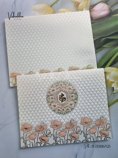 Semi Box Ganesh Ji Hindu Sikh invitation Cards CR-702P