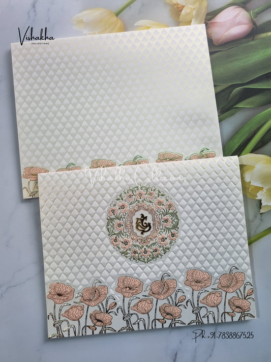 Semi Box Ganesh Ji Hindu Sikh invitation Cards CR-702P